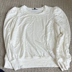 Express Off-White Long Sleeve Top